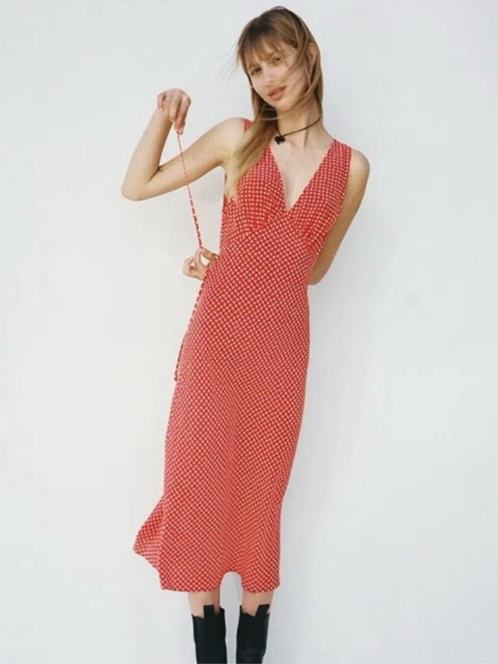 Realisation Par Stephanie Dress in Red Star - Size XS